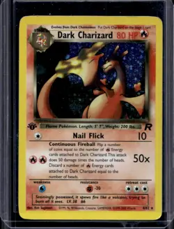 2000 Pokemon Team Rocket First Edition Dark Charizard Holo #4/82 - Image 1