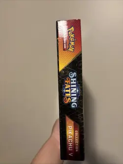 Pokemon TCG Pikachu V Promo Box Collection Shining Fates New Sealed 4 Packs - Image 3