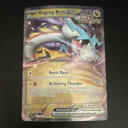 Pokemon Raging Bolt EX Ancient Holo Rare SV05 Temporal Forces 123/162 - Image 1