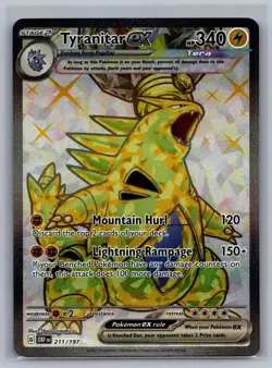 Tyranitar ex 211/197 Ultra Rare Obsidian Flames Pokemon NM/M - Image 1