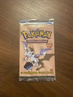 1st Edition Pokemon Fossil Booster Pack FACTORY SEALED AERODACTYL - Image 3