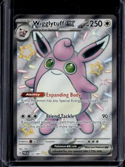 2024 Pokemon Paldean Fates Wigglytuff ex #222/091 - Image 1