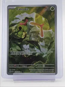CATERPIE 2023 POKEMON SCARLET & VIOLET 151 ILLUSTRATION RARE 172/165 Q2283 - Image 1