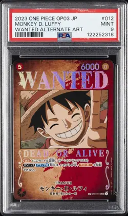 2023 ONE PIECE JAPANESE OP03-PILLARS OF STRENGTH #012 MONKEY D. LUFFY PSA 9 - Image 1
