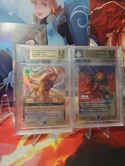lorcana simba pride protector & Mulan Chargin Ahead Challenge Promo BOTH 9.5 BGS - Image 1