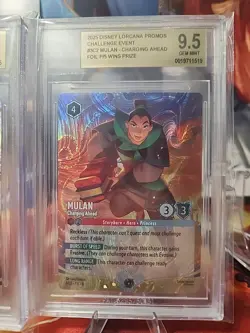 lorcana simba pride protector & Mulan Chargin Ahead Challenge Promo BOTH 9.5 BGS - Image 3
