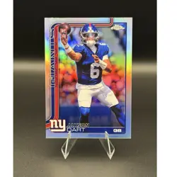 Topps 2025 Chrome Jaxson Dart Rookie Refractor New York Giants RC Card #306 - Image 1