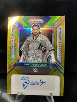 2024 Panini Prizm WWE Santos Escobar Sensational Signatures Auto GOLD 1/10 - Image 1