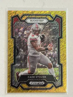2024 Panini Prizm Collegiate Draft Picks Cade Stover RC Gold Shimmer /15 - Image 1