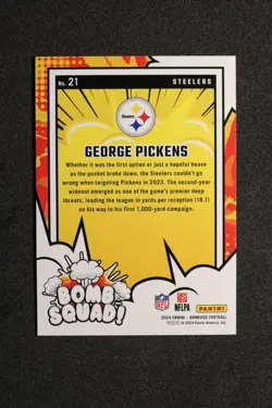 Panini Donruss 2024 Bomb Squad George Pickens #21 Steelers NFL Football Card - Image 2