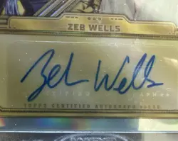 ZEB WELLS ARTIST AUTO MARVEL MINT TOPPS Trading Card CHROME MINTED 48/50 ENCASED - Image 4