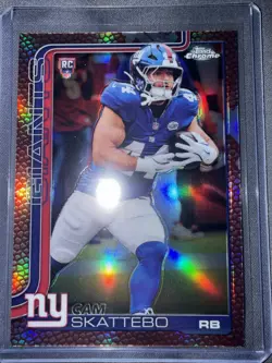 2025 Topps Chrome Cam Skattebo #99 Pigskin/Football Leather Rookie Card RC - Image 1