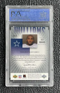 🔥ROY WILLIAMS 2002 UDG MTG L2 AUTOGRAPH ROOKIE CARD /550! PSA 10!🔥COWBOYS! - Image 2