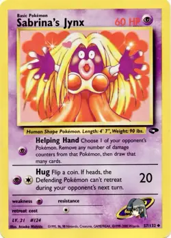 Sabrina’s Jynx 2000 Gym - Challenge #57 Basic/Uncommon VLP Pokemon Card - Image 1