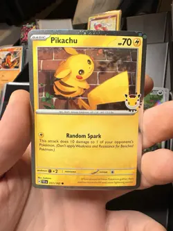 Pikachu SV05: Temporal Forces 051/162 Holo Stamped English Basic 70 HP Card - Image 1
