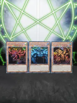 Yugioh Egyptian God Cards Speed Duel Slifer Obelisk Ra SBCB Secret Rare Set NM - Image 1