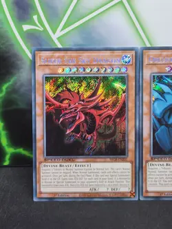 Yugioh Egyptian God Cards Speed Duel Slifer Obelisk Ra SBCB Secret Rare Set NM - Image 2