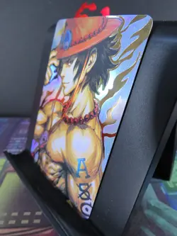 Portgas D Ace One Piece Art Card Rare Holo Collectible Anime Manga CCG NM - Image 2