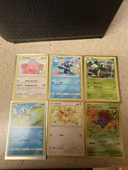 Pokemon TCG 6 Card Lot Chansey Popplio Skiddo Squirtle Eevee English - Image 1