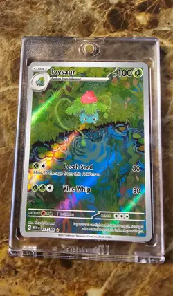 Pokemon TCG Ivysaur 167/165 SV 151 Illustration Rare Scarlet Violet Holo Card - Image 1