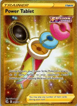 Power Tablet 281/264 Secret Rare SWSH08: Fusion Strike Gold Sparkle Insert Card - Image 1
