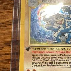 Pokemon TCG 1st Edition Holo Machamp, Hoppip, Larvitar Lot 3 Cards 1999 Wizards - Image 4