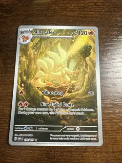 Pokemon TCG Ninetales Obsidian Flames Holo Card 199/197 LP - Image 1