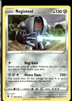 Pokemon Registeel 108/189 Astral Radiance Non Holo Rare 3 Card Lot - Image 1