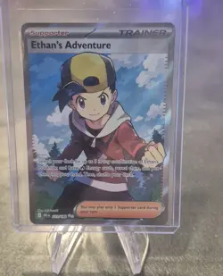 Pokemon TCG Trainer Ethan's Adventure Holo Card 221/182 Ultra Rare - Image 1