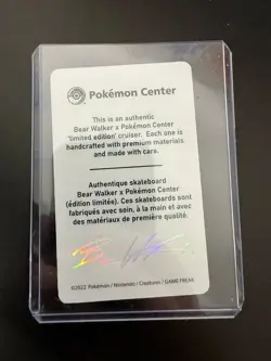 EXTREMELY RARE 2022 POKEMON CENTER X BEAR WALKER CARD CHARIZARD, HOLOGRAPHIC - Image 2