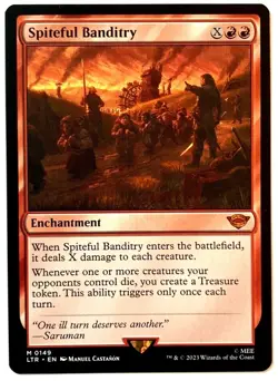 Spiteful Banditry - Lord of the Rings 0149 MYTHIC Rare MtG TCG Card - Image 1