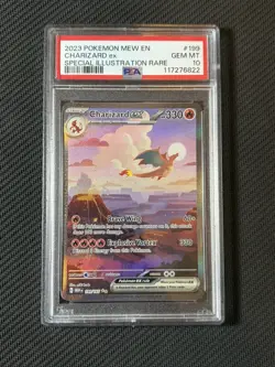 Charizard ex 199/165 Special Illustration Rare Pokemon S&V 151 Gem Mint PSA 10 - Image 1