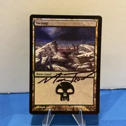 FOIL Swamp 240/249 Shards Of Alara SOA MTG Magic SIGNED BY ARTIST MARK TEDIN #2 - Image 1