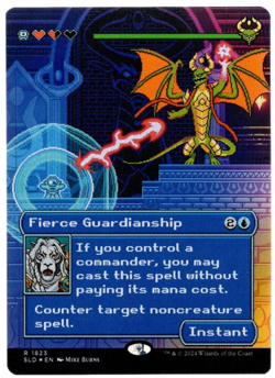 Fierce Guardianship 1823 Rainbow Foil Extra Life Secret Lair MTG Near Mint - Image 1