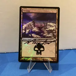 FOIL Swamp 240/249 Shards Of Alara SOA MTG Magic SIGNED BY ARTIST MARK TEDIN #1 - Image 1