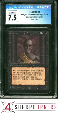 1993 MAGIC THE GATHERING LIMITED EDITION BETA PESTILENCE CGC 7.5 - Image 1