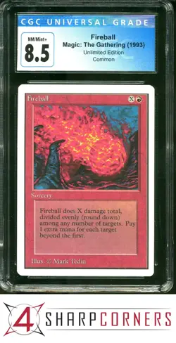 1993 MAGIC THE GATHERING UNLIMITED EDITION FIREBALL CGC 8.5 - Image 1