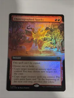 x1 Choreographed Sparks - Foil - Extended Art R MTG Secrets of Strixhaven M/NM, - Image 1