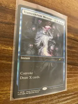 MTG✨TRANSCENDENT MESSAGE FOIL✨SCH - Store Championship PROMO 2023 MINT Meeks Art - Image 3