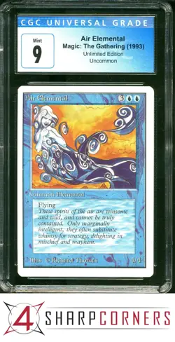 1993 MAGIC THE GATHERING UNLIMITED EDITION AIR ELEMENTAL CGC 9 - Image 1