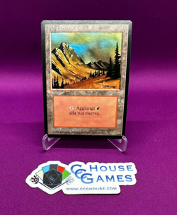 MTG Mountain (C - Dark) Italian Beta Revised FBB Black Border *CCGHouse* VD - Image 1