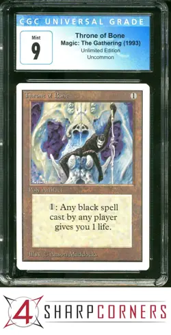 1993 MAGIC THE GATHERING UNLIMITED EDITION THRONE OF BONE CGC 9 - Image 1