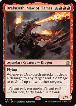 Drakuseth, Maw of Flames (REGULAR) x1 - MTG Foundations FDN #193 - Image 1