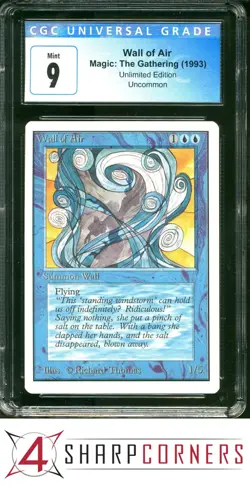 1993 MAGIC THE GATHERING UNLIMITED EDITION WALL OF AIR CGC 9 - Image 1