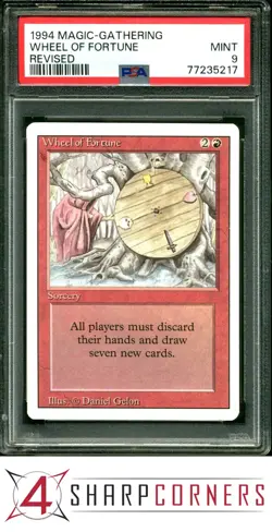 1994 MAGIC THE GATHERING REVISED EDITION WHEEL OF FORTUNE PSA 9 - Image 1