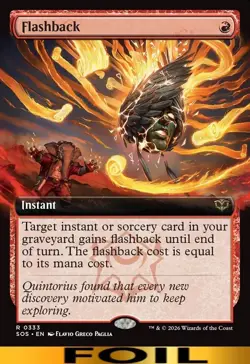 Flashback ** FOIL EXTENDED ART ** #333 - Secrets of Strixhaven - NM MTG - Image 1