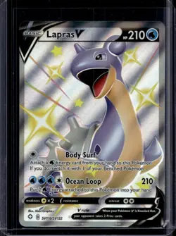 2021 Pokemon SWSH Shining Fates Lapras V Shiny Vault #SV110/SV122 - Image 1