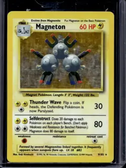 1999 Pokemon Unlimited Magneton Rare Holo #9/102 - Image 1