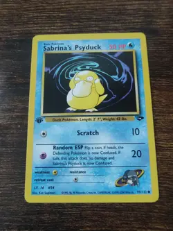 Pokemon Gym Challenge 1st Edition Sabrina's Psyduck 99/132 - Image 1