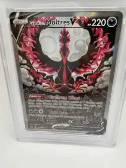 Pokemon TCG Galarian Moltres V Full Art Chilling Reign Ultra Rare Holo PSA 10 - Image 3